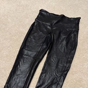 SPANX Black Faux Leather Leggings